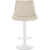 thumbnail of Tabouret de bar Toni en Similicuir Pied en Métal réglable pivotant Crème/Blanc