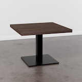 thumbnail of Gastro Loungetisch 70x70 cm | D4409 OV Walnussbraun | Gusseisengestell | 45 cm Höhe