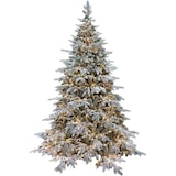 thumbnail of Albero di Natale Pino Verde Innevato H 210cm x L 150cm Super Folto Effetto Real-Touch con 2500 Luci Led Incorporate e Base Croce in Ferro Pieghevole