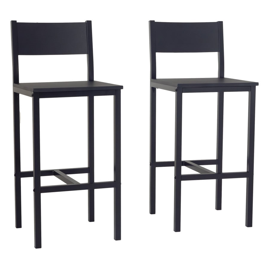 Set 2 Sgabelli colore NERO Mod. LIGNANO moderni e comodi seduta altezza 67 cm by Yelloo