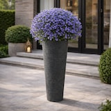 thumbnail of WellHome - Blumentopf aus Rotationsgeformtes Polyethylen 31L Ø48x135cm in farbe Granitschwarz - Tubra Round SLIM HIGH