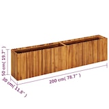 thumbnail of vidaXL Garten-Hochbeet 200 x 30 x 50 cm Massivholz Akazie
