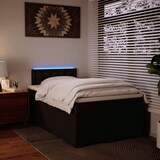 thumbnail of vidaXL Boxspringbett mit Matratze Schwarz 120x200 cm Kunstleder