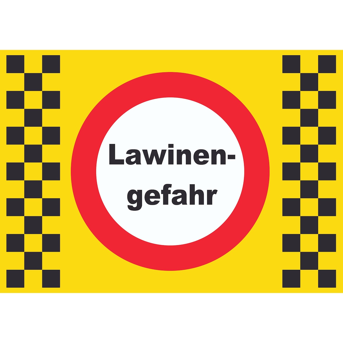 Lawinengefahr Schild A4 (210x297mm)