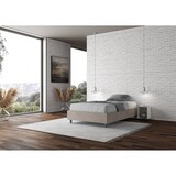 thumbnail of Letto Sommier senza rete imbottito 140x200 microfibra sabbia Azelia