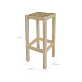 thumbnail of MUEBLEAR - Hoge rustieke Kruk zonder lak