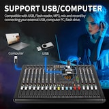 thumbnail of Table De Mixage Audio 14 Canaux Bluetooth Avec Effets DSP Et USB Noir YONIS