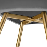 thumbnail of tectake Eetkamerstoel Marilyn, koordlook, gestoffeerd - grijs/goud, per stuk - 405406