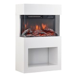 thumbnail of KAMINIO Elektrokamin Henri - Elektrischer Kaminofen mit Heizung, 3D-Flammeneffekt, Holzfach, Fernbedienung - Weiß