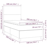 thumbnail of vidaXL Boxspringbett mit Matratze & LED Schwarz 100x200 cm Samt