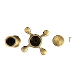 thumbnail of Ricambio maniglia vintage a stella per rubinetto bronzata, completa