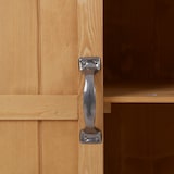 thumbnail of Outsunny Armadio da Esterno in Legno a 2 Ripiani con Tetto Apribile