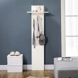 thumbnail of HOMCOM perchero de pared con 4 ganchos estante de pared de almacenamiento con barra colgante de aluminio para entrada dormitorio pasillo 50x23,5x60 cm