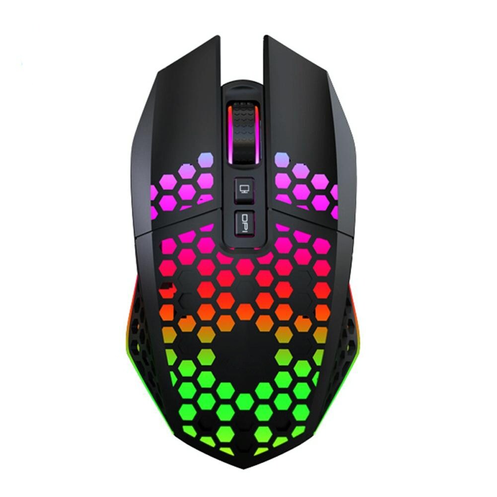 Souris Gaming Sans Fil Rechargeable 8 Boutons 1600DPI RGB Lumineuse YONIS