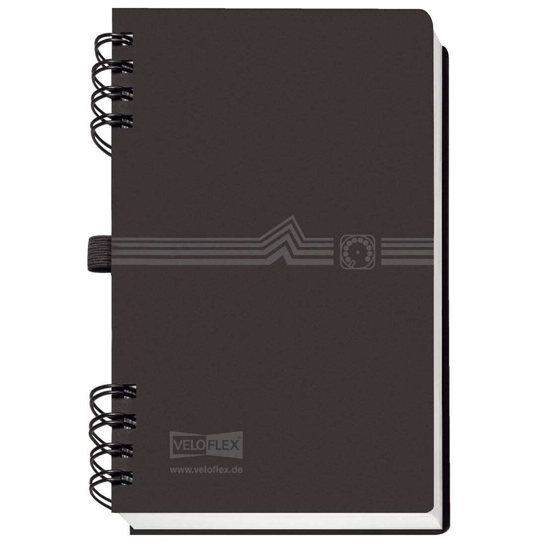 Veloflex® 5106 180 Telefonspiralbuch - A6, schwarz