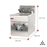 thumbnail of Romux® Friteuse À Gaz Butane Professionnelle 18 Litres Simple de Table | Friteuse en Acier Inoxydable avec Robinet de Vidange 3000 W