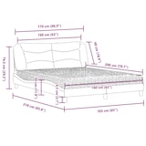 thumbnail of vidaXL Bett mit Matratze "Hvar" Weiß 160x200 cm Kunstleder