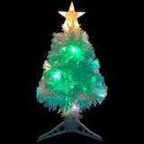 thumbnail of vidaXL Künstlicher Weihnachtsbaum mit Beleuchtung Weiß 64 cm Glasfaser