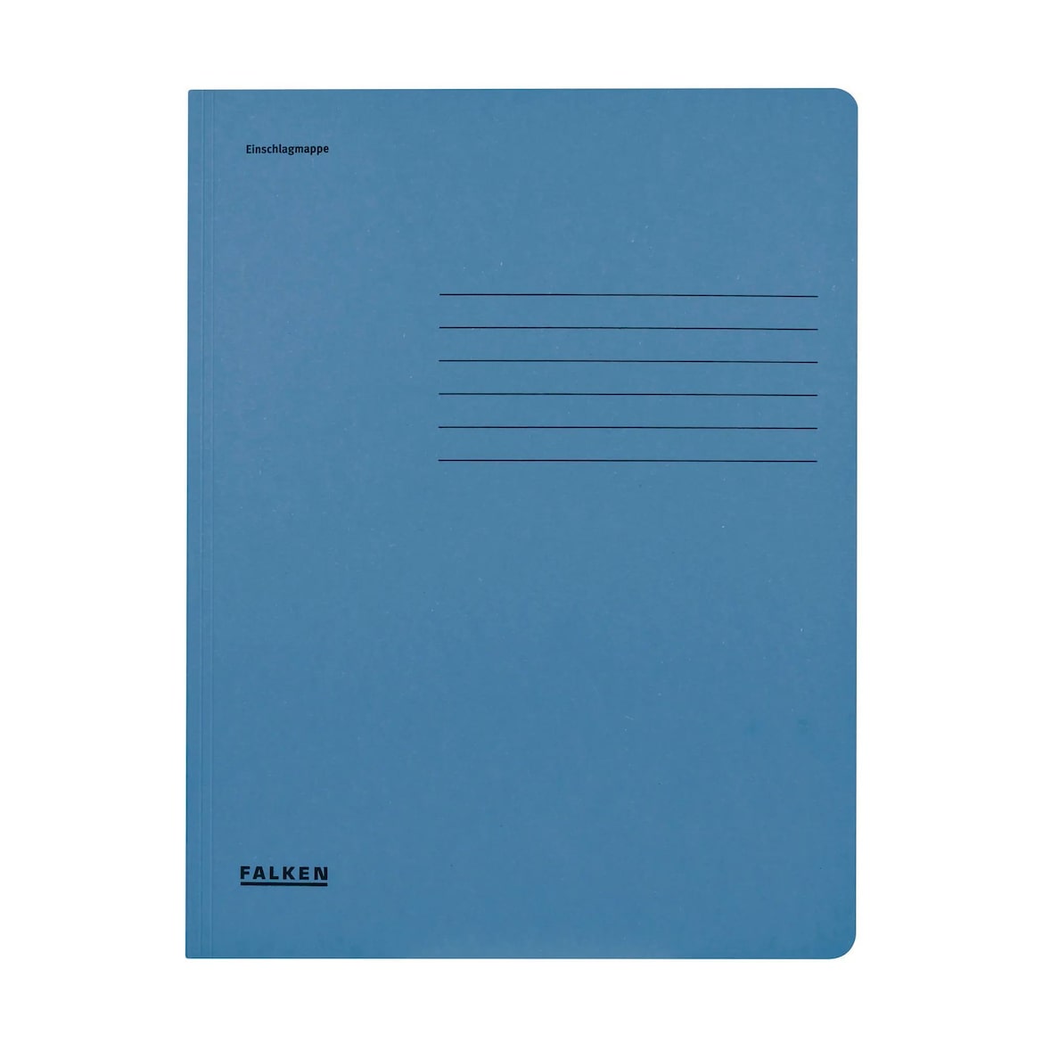 Falken 80001316 Einschlagmappe für DIN A4, 320g/m2 Manila-RC-Karton, mit 3 Klappen - Blau