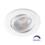 thumbnail of 7w dimmbar LED Einbauspot Einbauleuchte Einbaustrahler 500 Lumen Neutralweiß weißer Rahmen rund IP40 schwenkbar Ø 9,0 cm