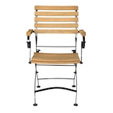 thumbnail of METRO PROFESSIONAL Silla plegable con reposabrazos Baviera set de 2, acero/madera de acacia, natural/negro