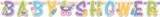 thumbnail of Baby Shower Banner Girlande 2,1m mit Babymotiven Partydeko Babyparty Geburt Feier Raumdeko Wanddeko Schriftzug Dekoration Mädchen und Jungen