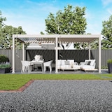 thumbnail of Weide Deluxe | Pergola Voll Aluminium freistehend | 3 x 6 M | Lamellendach Ivory Sand