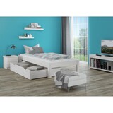 thumbnail of Weißes Futonbett ohne Kopfteil Kiefer massiv 90x200 mit Matratze und Rollrost 60.35-09WM