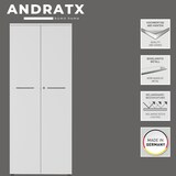 thumbnail of bümö Andratx Aktenschrank abschließbar, Büroschrank Holz 80cm breit in Lichtgrau - abschließbarer Schrank mit 5OH Aktenregal für's Büro &