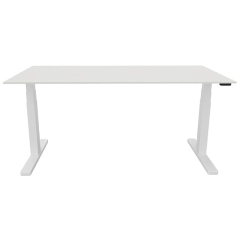 Schreibtisch elektrisch höhenverstellbar, 180x80cm, weiß/weiß