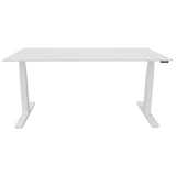 thumbnail of Schreibtisch elektrisch höhenverstellbar, 180x80cm, weiß/weiß