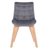 thumbnail of Set de 2 Sillas de comedor Passaic en terciopelo Gris