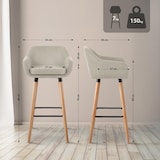 thumbnail of Set van 2 Barkrukken Grant stof creme