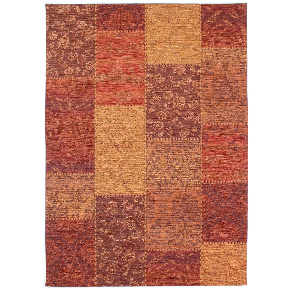 Eleganter Vintage-Jacquardteppich `Coquet Opal`. Farbe: Orange, 200x290 cm | Kadima Design