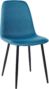 thumbnail of Décoshop26 - Esszimmerstuhl x1 schlichtes Design mit schwarzen Metallbeinen und blauem Stoffsitz 10_0002070