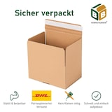 thumbnail of 120x DHL Kleinpaket Automatikbodenkarton 233x163x80mm braun Faltkarton BB-Verpackungen
