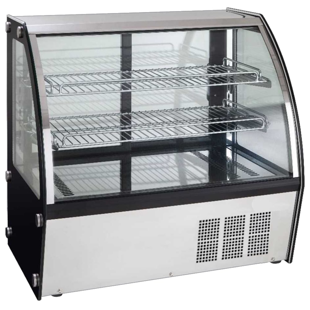 Vitrina horizontal refrigerada de sobre mostrador cristal curvado - 700x575x670 mm - 160 W 230/1V - 13987270 Eurast