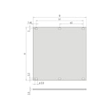 thumbnail of SCHROFF voorpaneel, niet afgeschermd, 3 HE, 84 HE, 2,5 mm, al, vooraan geanodiseerd, achteraan geleidend