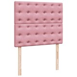 thumbnail of vidaXL Boxspringbett mit Matratze Rosa 120x190 cm Samt