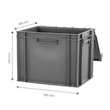 thumbnail of GILAC Bac 400 x 300 - couvercle solidaire - Gris G121002