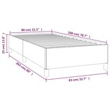 thumbnail of vidaXL Bettgestell Schwarz 80x200 cm Kunstleder