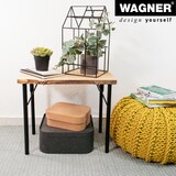 thumbnail of WAGNER Möbelbein HAIRPIN LEG Retro - 12 x 12 x 71 cm, Stahl, schwarz, Bein schräg & Anschraubplatte - 12847101