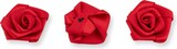 thumbnail of Satinrosen 3cm 10 Stück Stoffblumen zum Basteln Dekorieren Hochzeit Geschenkverpackung Blütendeko Tischdeko Handarbeit Stoffrosen Deko Blume Rot