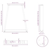 thumbnail of vidaXL Esstischbeine V-Form 2 Stk. Anthrazit 60x(72-73,3) cm Stahl