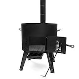 thumbnail of Ø40 Uchag 2mm stahl Utschak mit Abzugsrohr Utschag Outdoorofen 12L Gusseisen Kazan mit Gusseisen Deckel-Grillpfanne Kasan Feuerstelle Feldküche