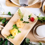 thumbnail of BIOZOYG 100 Stück Einweggeschirr 24x15cm, flach, Palmblatt-Teller rechteckig umweltfreundliche Einwegteller aus Palmenblättern, biologisch abbaubar