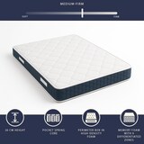 thumbnail of Einzelmatratze 90 X 190 Taschenfedern und Memory Foam | Höhe 30 cm | Allergikerfreundlich | Made in Italy