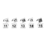thumbnail of Lot de numéros de table en acier inoxydable 11-20 | Olympia - U047
