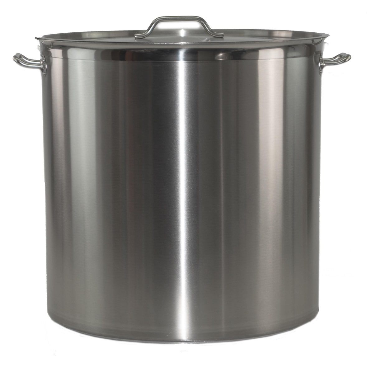 Kochtopf aus Edelstahl mit Randverstärkung und Deckel Ø60cm H60cm 169,6Liter