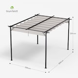 thumbnail of Blumfeldt Pantheon Robust Pergola 3x4m wetterbeständig Stahl pulverbeschichtet Beige